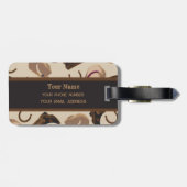 西カウボーイハットブーツブラックベージュ名 ラゲッジタグ (裏面横)