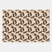 西カウボーイハットブーツホース ラッピングペーパーシート (正面3)