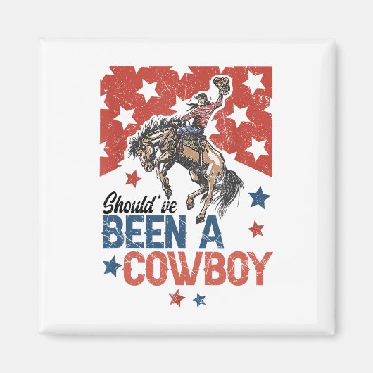 西カウボーイハット私はカウボーイハットだった マグネット (正面)