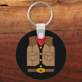 西カウボーイハロウィーン少年たち キーホルダー (正面)