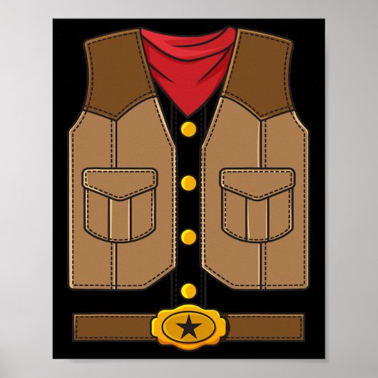 西カウボーイハロウィーン少年たち ポスター (正面)