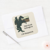 西カウボーイバッキングブロンコホースブックプレート スクエアシール (封筒)