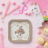 西カウボーイバッキングブロンコ ペーパープレート (パーティー)