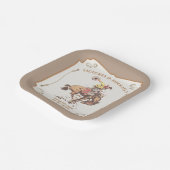 西カウボーイバッキングブロンコ ペーパープレート (傾斜あり)