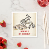 西カウボーイバースデーパーティナプキンス スタンダードカクテルナプキン (インサイチュ)