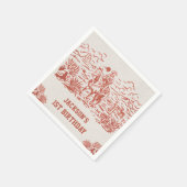 西カウボーイバースデーパーティナプキンス スタンダードカクテルナプキン (角)