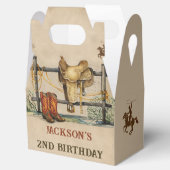 西カウボーイバースデーパーティーの好意ボックス フェイバーボックス (オープン)