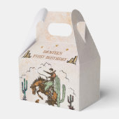 西カウボーイバースデーパーティーの好意ボックス フェイバーボックス (裏面サイド)