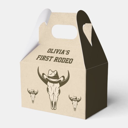 西カウボーイバースデーパーティーの好意ボックス フェイバーボックス (正面サイド)