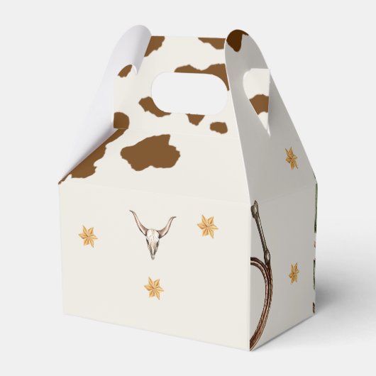 西カウボーイバースデーパーティーの好意ボックス フェイバーボックス (裏面サイド)