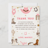 西カウボーイバースデーパーティーサンキューカード 招待状 (正面)