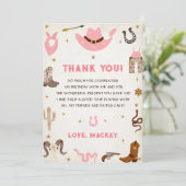 西カウボーイバースデーパーティーサンキューカード 招待状 (スタンド正面)