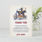 西カウボーイバースデーパーティーサンキューカード 招待状 (スタンド正面)