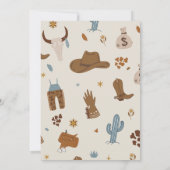 西カウボーイバースデーパーティーサンキューカード 招待状 (裏面)