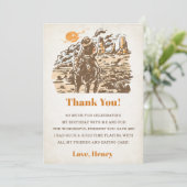 西カウボーイバースデーパーティーサンキューカード 招待状 (スタンド正面)