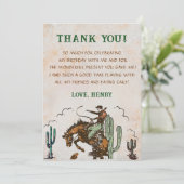 西カウボーイバースデーパーティーサンキューカード 招待状 (スタンド正面)