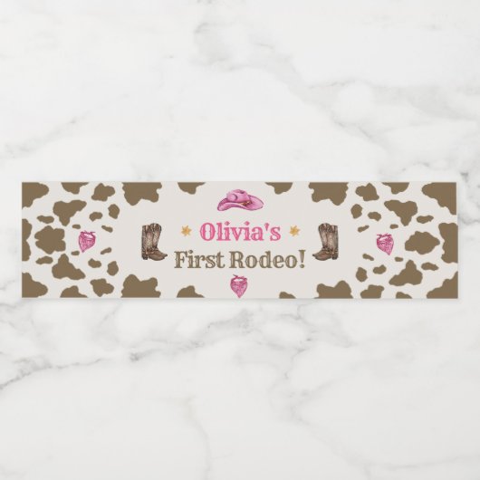 西カウボーイバースデーパーティー水ボトルラベル ペットボトルラベル (シングルラベル)