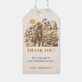 西カウボーイバースデーパーティー ギフトタグ (裏面)