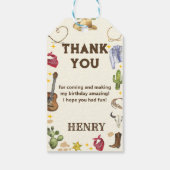 西カウボーイバースデーパーティー ギフトタグ (裏面)