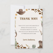 西カウボーイバースデーパーティー サンキューカード (正面)