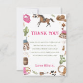 西カウボーイバースデーパーティー サンキューカード (正面)