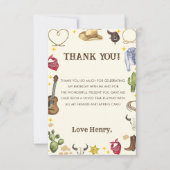 西カウボーイバースデーパーティー サンキューカード (正面)