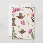 西カウボーイバースデーパーティー サンキューカード (裏面)