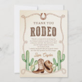 西カウボーイバースデーパーティー サンキューカード (正面)