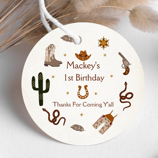 西カウボーイバースデーパーティー フェイバータグ