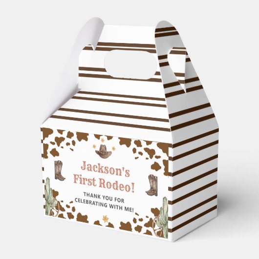 西カウボーイバースデーパーティー フェイバーボックス (正面サイド)