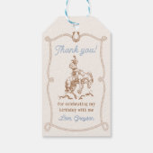 西カウボーイファースト・ロデオの誕生日 ギフトタグ (裏面)