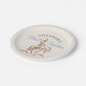 西カウボーイファースト・ロデオの誕生日 ペーパープレート (アングル)