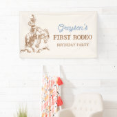 西カウボーイファースト・ロデオの誕生日 横断幕 (インサイチュ)