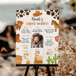 西カウボーイファーストRodeoフォトマイルストーン ポスター