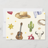 西カウボーイファーストRodeo 1stバースデーフォト 招待状 (裏面)