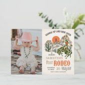 西カウボーイファーストRodeo 1stバースデーフォト 招待状 (スタンド正面)