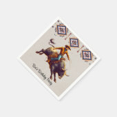 西カウボーイブルライダーバースデーアステカタパーティー スタンダードカクテルナプキン (角)