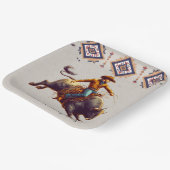 西カウボーイブルライダーバースデーアステカタパーティー ペーパープレート (傾斜あり)