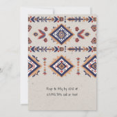 西カウボーイブルライダーバースデーアステカタパーティー 招待状 (裏面)