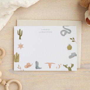 西カウボーイブルーキッズ ノートカード