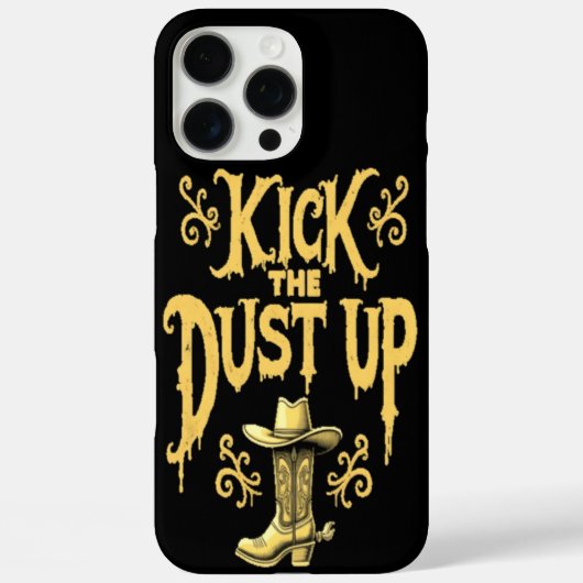 西カウボーイブーツと埃を蹴上げる Case-Mate iPhoneケース (裏面)