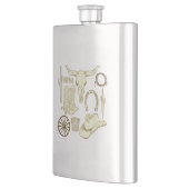 西カウボーイブーツと帽子 フラスク (左)