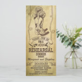 西カウボーイブーツのリハーサル夕食招待状 招待状 (スタンド正面)