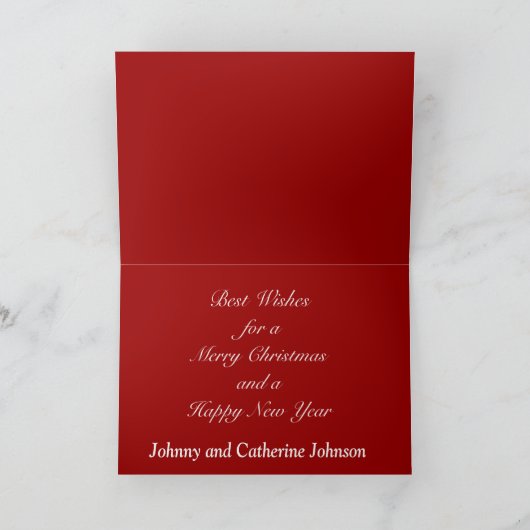 西カウボーイブーツガーランドロープメリークリスマス シーズンカード (内部)