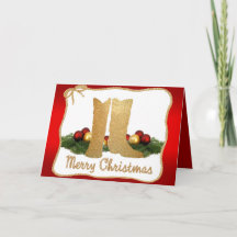 西カウボーイブーツガーランドロープメリークリスマス