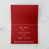 西カウボーイブーツガーランドロープメリークリスマス シーズンカード (内部)