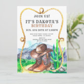 西カウボーイブーツハットバースデーパーティー 招待状 (スタンド正面)