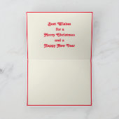 西カウボーイブーツフローラカウハイドクリスマス カード (内部)