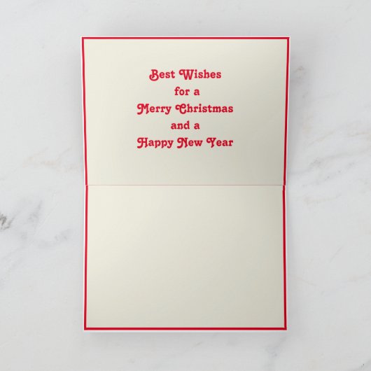 西カウボーイブーツフローラカウハイドクリスマス カード (内部)