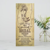 西カウボーイブーツブライダルシャワー招待状 招待状 (スタンド正面)